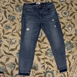 Pistola Women's Dark Blue Distressed Skinny Jeans